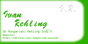 ivan rehling business card